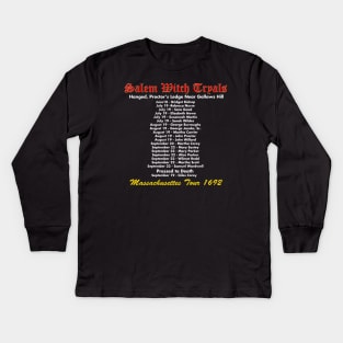 Salem Witch Tryals Tour Kids Long Sleeve T-Shirt